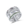 Multilayered Gold plated  Sterling Silver Sparkling  Ring