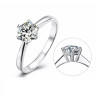Heart Shape 1ct  Moissanite Gold plated Wedding Ring
