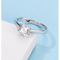 Heart Shape 1ct  Moissanite Gold plated Wedding Ring