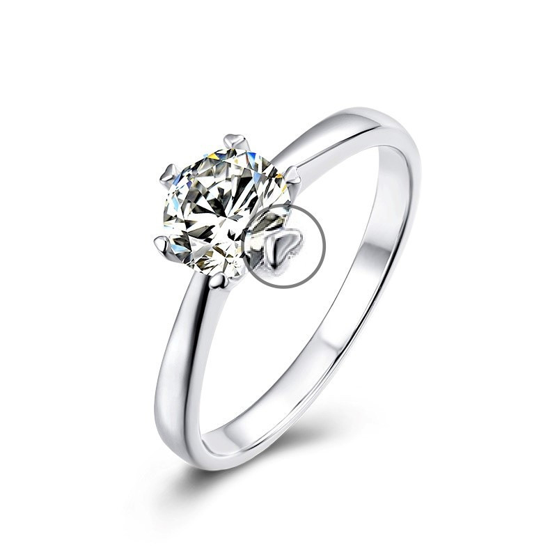 Heart Shape 1ct  Moissanite Gold plated Wedding Ring