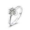 Heart Shape 1ct  Moissanite Gold plated Wedding Ring