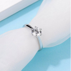 Heart Shape 1ct  Moissanite Gold plated Wedding Ring
