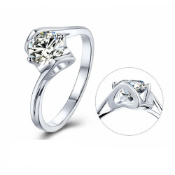 D color 1ct  Moissanite Gold plated Engagement Ring