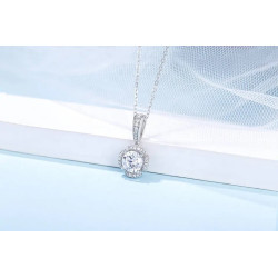 D color 4 claws  6.5mm Moissanite Gold plated Pendant chain