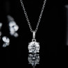 4 claws   D color  6.5mm Moissanite Gold plated Pendant chain