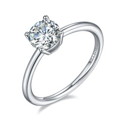 4 claws  D color  Moissanite Gold plated Engagement Ring