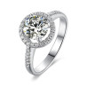 VVS 1 D color Moissanite Gold plated Engagement Ring
