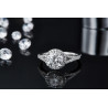 7.5mm 1.5 ct   D color  Moissanite Gold plated Engagement Ring