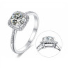 Round brilliant cut Moissanite Gold plated Engagement Ring