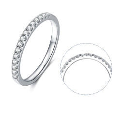 Eternity Wedding  Moissanite Gold plated Band Ring