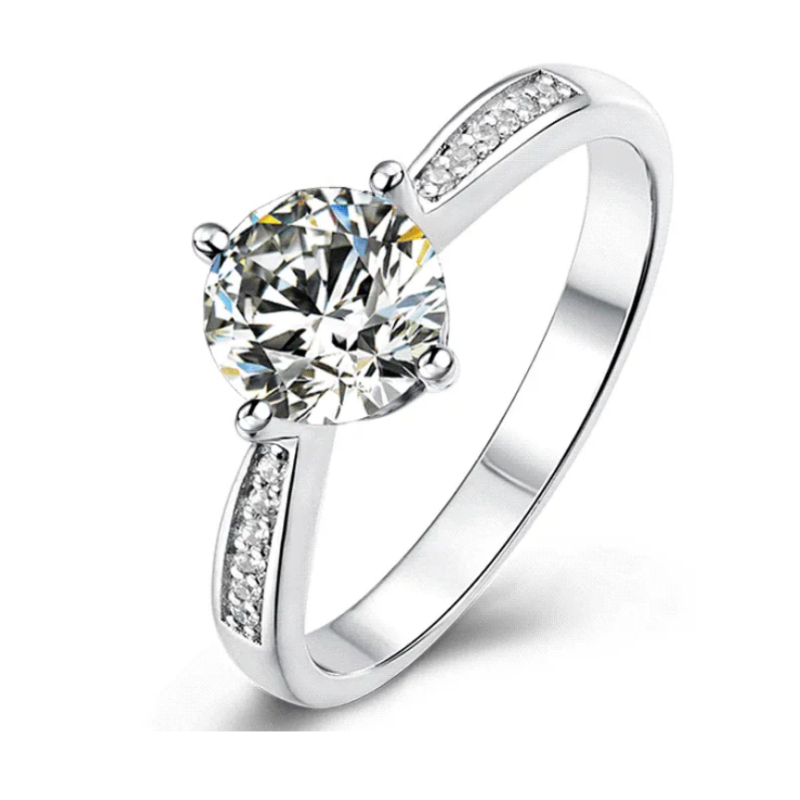 VVSI1 1ct  Moissanite Gold plated Wedding Ring