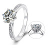 Moissanite Diamond 1 ct Gold plated Engagement Ring