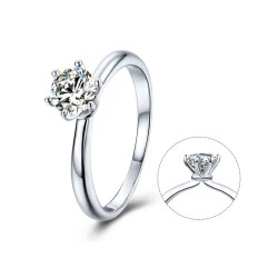 5mm Moissanite Diamond  Gold plated wedding  ring