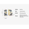 Blue Dragonfly Gold plated Sterling Silver Pendant Earrings set