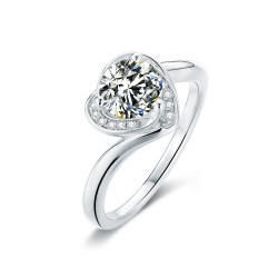 Love D color  Moissanite Gold plated Engagement Ring
