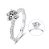 D color  1ct  Moissanite Gold plated Engagement Ring