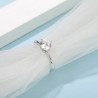 Engagement Ring 6.5mm  1ct  Moissanite Diamond Gold plated