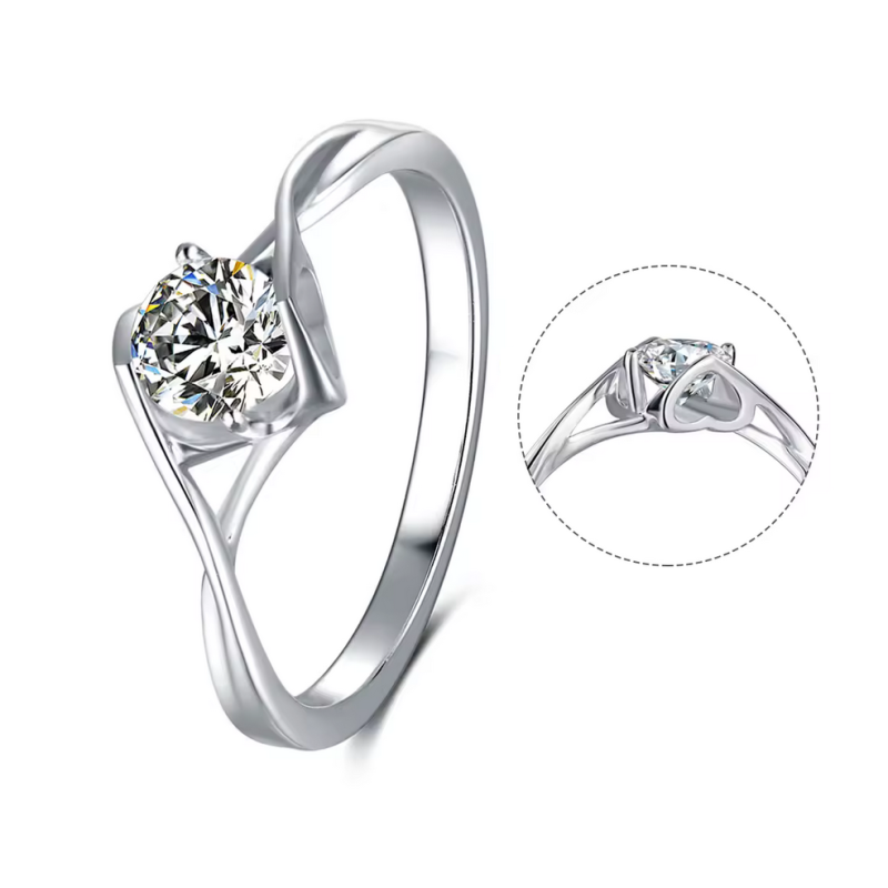 Хуримын  0.5 мм моиссанит алмаз алтаар бүрсэн бөгж