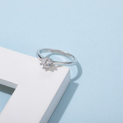 Moissanite Diamond  5mm   Gold plated wedding  ring