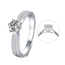 0.5ct Moissanite Diamond Gold plated wedding  ring