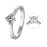 D color  0.5ct Moissanite Diamond Gold plated wedding  ring
