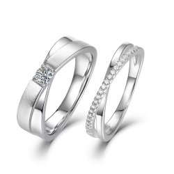 Men's Moissanite Diamond Gold plated wedding  ring