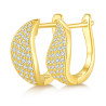 Dazzling Moissanite Diamond Gold plated Clip Earrings