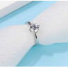 6 claws 6.5mm  1ct  Moissanite Diamond Gold plated Engagement Ring
