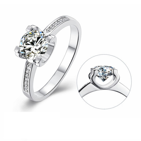 Heart Moissanite Diamond 1 ct Gold plated Engagement Ring