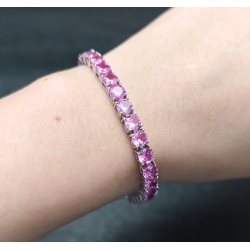 Лаборатори 5 mm индранил- ягаан S925 сорьцтой мөнгөн бугуйвч