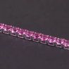 Lab Grown 5mm Sapphire- Dark Pink S925 sterling silver Bracelet