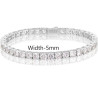 Spring Buckle 925 Silver VVS Moissanite Diamond Tennis Bracelet