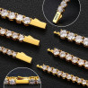 Spring Buckle 925 Silver VVS Moissanite Diamond Tennis Bracelet