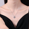 2 way wearing 1 ct Moissanite diamond Gold plated Pendant chain