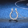 2 way wearing 1 ct Moissanite diamond Gold plated Pendant chain