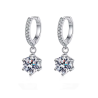 Dangle Moissanite Diamond Gold plated Hoop Earrings