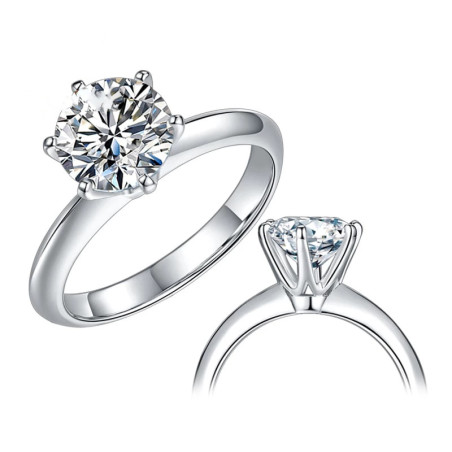 1ct,2ct ,3ct гялалзсан моиссанит алмаз сонгодог загварын хуримын бөгж