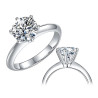 1ct,2ct,3ct   Moissanite Diamond Gold plated Classic Ring