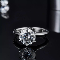 1ct,2ct,3ct   Moissanite Diamond Gold plated Classic Ring