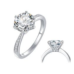 Classic Ring 1ct,2ct,3ct   Moissanite Diamond Gold plated