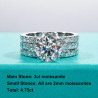 3ct Main Stone D Color Moissanite Ring Set Bridal Ring Set
