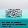 3ct Main Stone D Color Moissanite Ring Set Bridal Ring Set