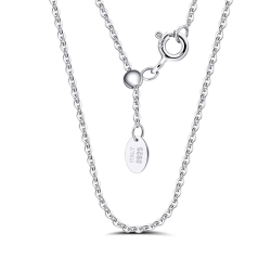 Cable Italian 925 Sterling silver chain Rhodium plated