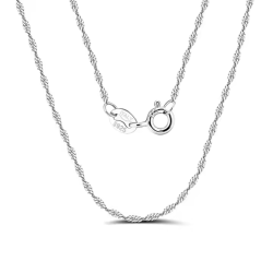 Twisted Rope  925 Sterling silver chain Rhodium plated