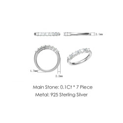 18К цагаан алтаар бүрсэн моиссанит 0.7Ct VVS1 сонгодог загварын  бөгж