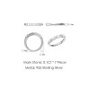 18K White Gold plated Moissanite 0.7Ct VVS1 Classic Style Eternity Band Ring