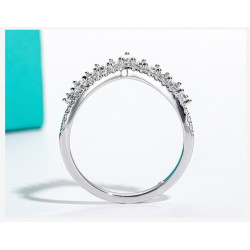 Heart Shape Wedding Bands 18k Gold Plated 3mm D Color Moissanite