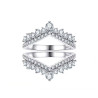 Heart Shape Wedding Bands 18k Gold Plated 3mm D Color Moissanite