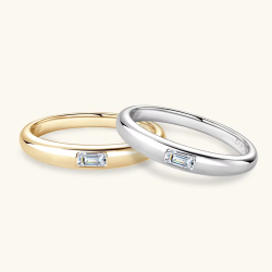 моиссанит алмаз 18K алтаар бүрсэн бөгж