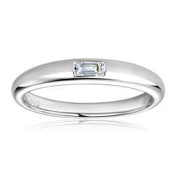 Moissanite Diamond Gold plated wedding  band